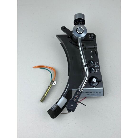 Technics SL-23 Turntable Tone Arm Assembly w/ Controls, Counterweight & Stylus - Picture 10 of 14